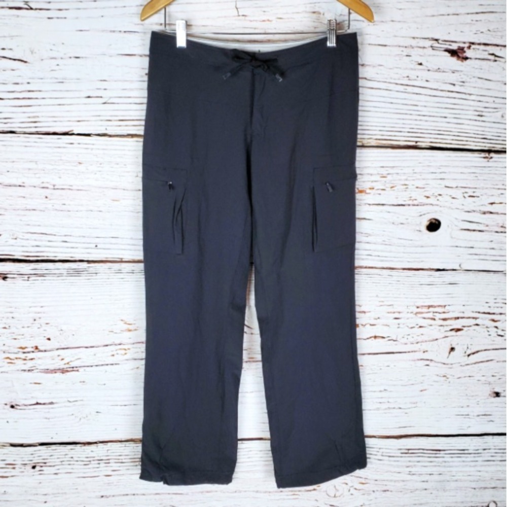 Mountain Hardwear Cargo Hiking Pants Women's 6 Short Black Straight Leg Nylon